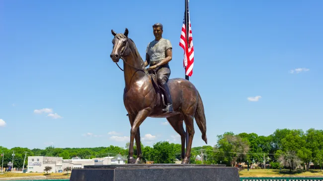 Ronald Reagan on horse